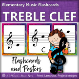 Treble Clef Note Name Flashcards & Music Room Décor