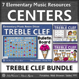 Treble Clef Note Name Games, Music Centers, Activities & B