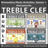 Treble Clef Note Name Games and Elementary Music Activitie