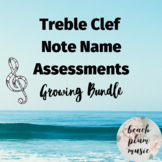 Treble Clef Note Name Assessment Growing Bundle - FREE DOWNLOAD