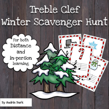 Preview of Treble Clef Winter Scavenger Hunt: Digital and Printable