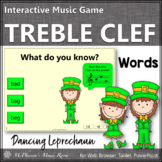 Treble Clef Note Name Words Interactive Music Game {Dancin