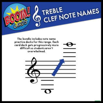 Treble Clef Note Names BOOM Card Bundle - Interactive and Fun Music ...