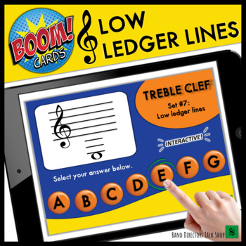 Preview of Treble Clef Note Names: Low Ledger Lines 