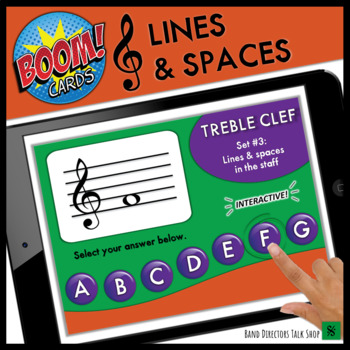 Preview of Treble Clef Note Names: Lines & Spaces - Digital, Interactive Music Theory Game