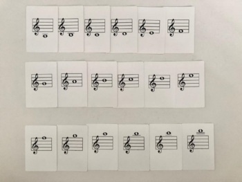 Preview of Treble Clef Note and letter name Flashcards (DIGITAL FILE)