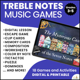 Treble Clef Notes Games and Activities for Elementary Musi