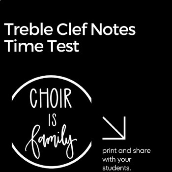 Preview of Treble Clef Notes Time Test