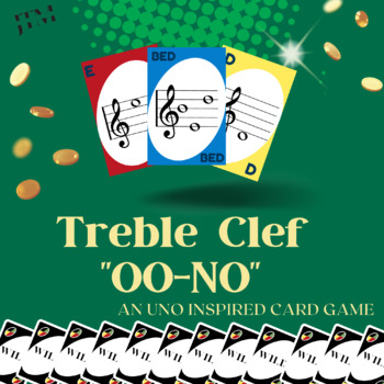 Preview of Treble Clef OO-NO (an Uno inspired card game) to Practice and Learn Note Names