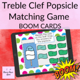 Treble Clef Popsicle Matching Game Boom Cards | Digital Mu