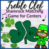 Treble Clef Shamrocks Matching Game for Music Centers