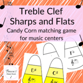Treble Clef Sharps and Flats Candy Corn Matching Game for 