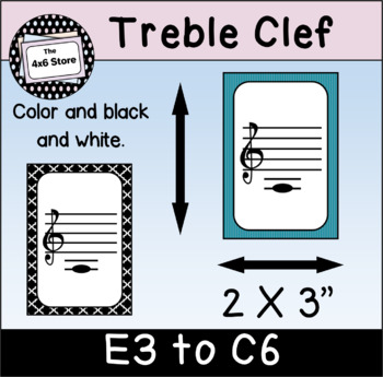 Treble Clef Small Key Ring Pocket Flash Cards for Note Recognition