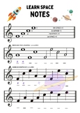 Treble Clef: Space Notes