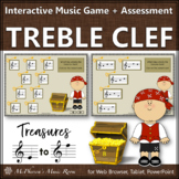 Treble Clef Notes Interactive Music Game & Assessment {Tre