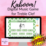 Treble Clef Virtual Kaboom! Digital Music Game on Boom Cards
