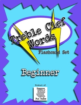 Preview of Treble Clef Words Beginner Bundle