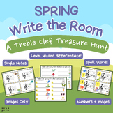 Treble Clef Write the Room (Spring Themed) for Elementary 