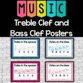 Treble Clef and Bass Clef Posters