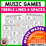 Music Theory Games - Treble Staff Pitch Maze Puzzles