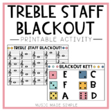 Treble Staff Blackout - Review Game