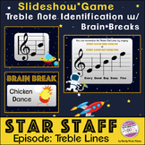 Music Treble Staff Line Notes Game Space Themed