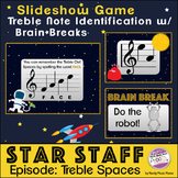 Music Treble Staff Space Notes Game Space Themed