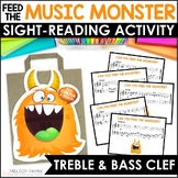 Treble and Bass Clef Game - Feed the Music Monster Sight-R