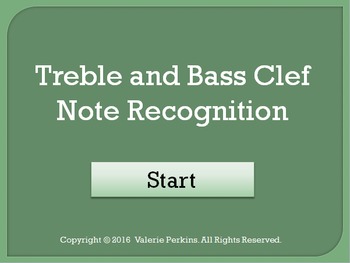 Preview of Treble and Bass Clef Note Recognition Interactive Game