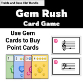Treble and Bass Clef Notes Gem Rush Card Game Bundle - Ele