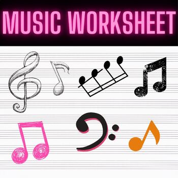 Preview of Music Worksheets Treble and Bass Clef Notes