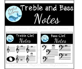 Treble and Bass Clef Notes Clip Art:  Music/Piano Workshee