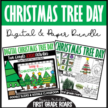 Preview of Tree Day Digital & Paper Holiday Christmas Theme Day Bundle