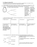Tree Diagrams Spring 2014 with Answer Key (Editable)