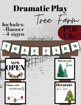 Preview of Tree Farm Dramatic Play - December Preschool Classroom