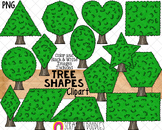 Tree Shapes ClipArt - Commercial Use 2D Shape Clip Art - E