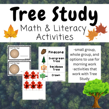 Preview of Tree Study Math and Literacy Activities