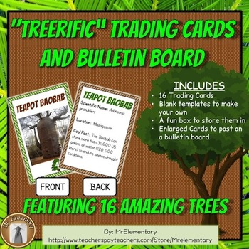 Preview of Tree Trading Cards and Bulletin Board