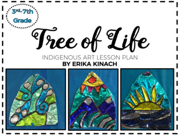 Preview of Tree of Life Indigenous Stained Glass Art Lesson Plan