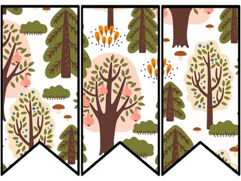 Preview of Trees Bulletin Board Decor Kit, Trees Letters