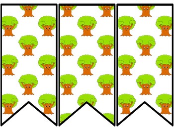 Preview of Trees Bulletin Board Decor Kit, Trees Letters