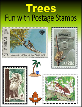 Preview of Trees - Fun with Postage Stamps (Writing Prompts)