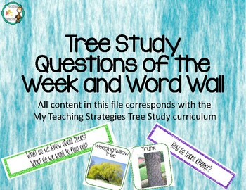 Preview of Trees Word Wall & Questions of the Week