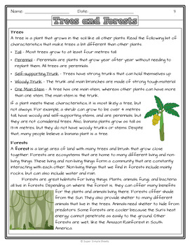 trees and forests alberta science grade 6 by super simple sheets