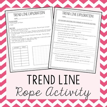 Preview of Trend Line Activity ~ Knots in a Rope