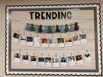Preview of Trending Psychology Bulletin Wall & Review Activity | Psychology