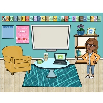 Preview of Trendy Bitmoji Classroom for Distance Learning