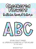 Trendy Checkered Flowers Bulletin Board Letters