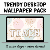 Trendy Desktop Wallpaper Pack of 12 Instant Download Custo