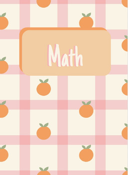 Preview of Trendy Oranges Binder Covers | Editable | Science, ELA, Writing, & More